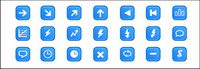 Web Design common button icons png