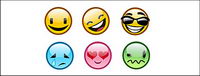 Lovely expression vector icon material