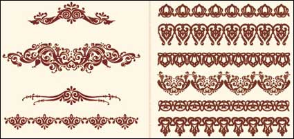 European-style lace pattern vector material