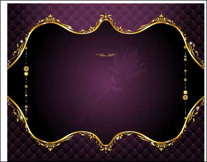 Vector ornate gold lace material