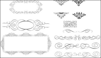 Succinct lace trimming vector source material