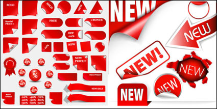 Discount sale of decorative icon vector material