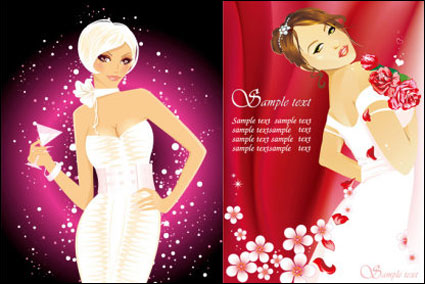 Fashion women vector material