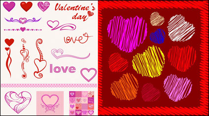 Heart-shaped pattern Vector