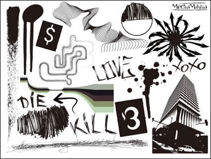 Line draft map - Vector