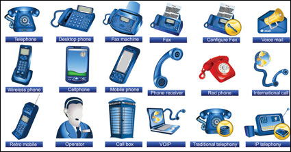 Communication facilities Icons - Vector