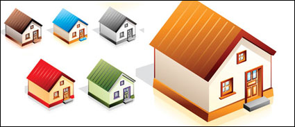 Little house icon vector material
