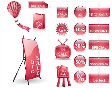 Advertising display rack and the label vector