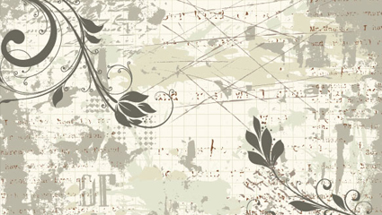 Classic hand-painted pattern 03-- vector material