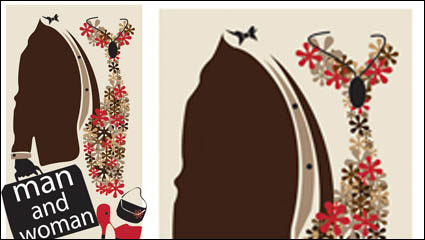 Men and women vector material -2