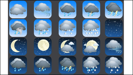Cartoon weather icon 03 - vector