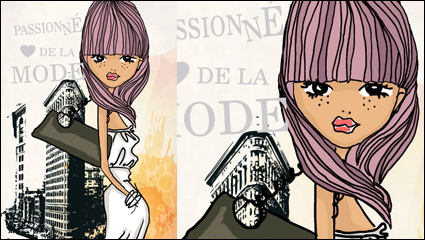 Fashion Shopping Girl 03 - vector material