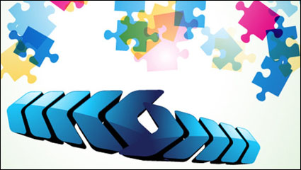 Fashion puzzle 05 - vector material