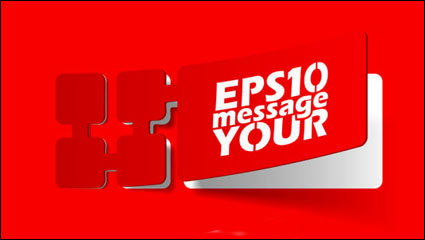 Red and white with notes 02 - vector material