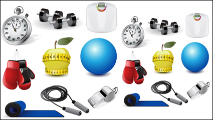 Sports equipment vector material -03