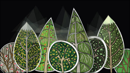 Cartoon urban theme vector material -5