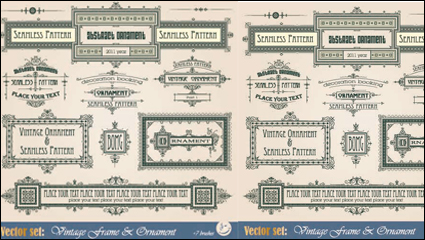 European lines border 02 - vector material