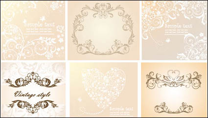 European lace pattern 01 - vector material