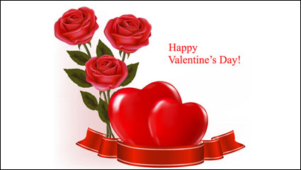 Valentine background 03 - vector material