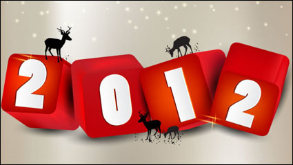 A gorgeous Christmas elements background 04 - vector material