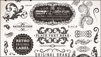 European lace pattern 01 - vector material