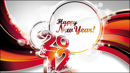 2012 font graphic design background 03 - vector material