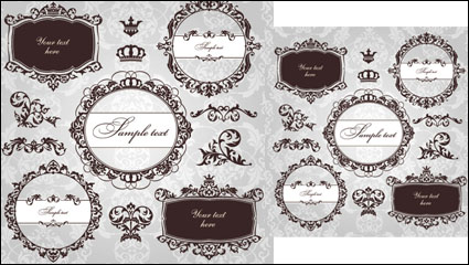 European lace pattern 01 - vector material