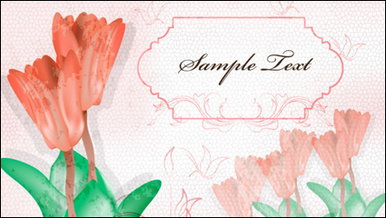 Warm flowers background 04 - vector material