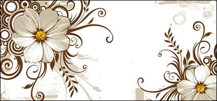 Wild chrysanthemum and fashion pattern vector material