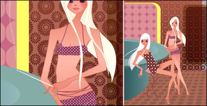 Vector beauty personalized swimwear material