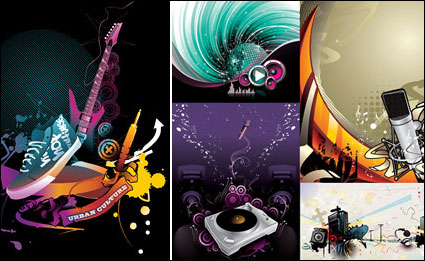 dj, speakers, microphone, guitar