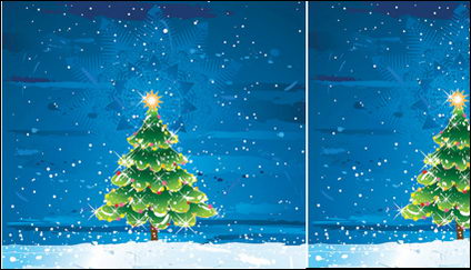 Snow tree vector material