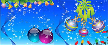 Santa Claus, socks, hanging balls, skis, angel, candles