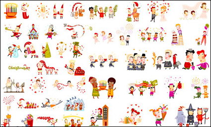 Vector Christmas figures