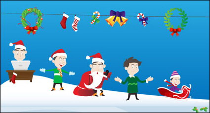 Olive branch, socks, candles, candlesticks vector