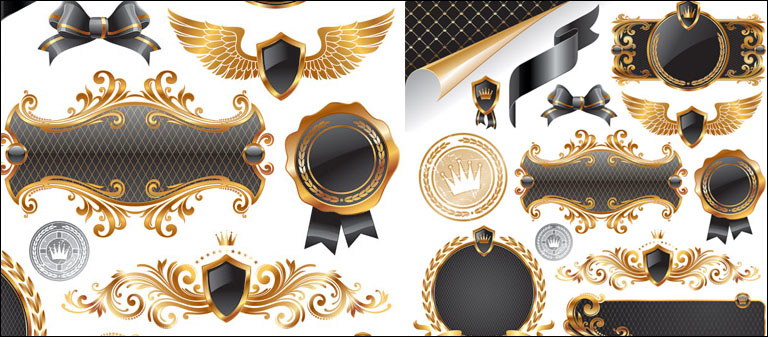 Butterfly knot, badges, medals, seals, decoration