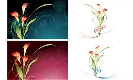Vector fantasy flower material -15