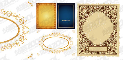 Practical lace border vector material-2