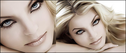 Ultra-realistic AI beauty vector drawing material