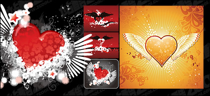 Fly the hearts of vector material