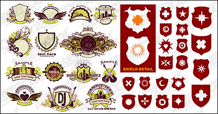 Accommodates shield theme vector material