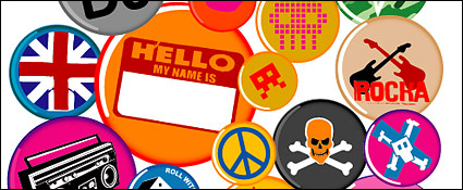 Vector material elements of the trend badge