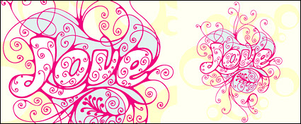 love pattern vector material