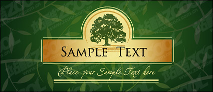 Vector green leaves background material