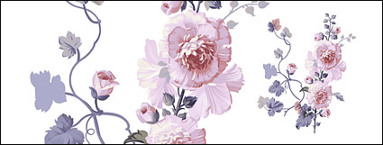 Hand-painted flowers layered material psd-11