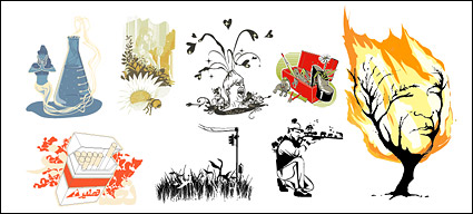 Vector series of pictorial material trend-5