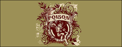 Pen painting pattern vector material