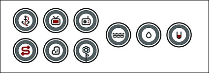 Vector round cartoon icon